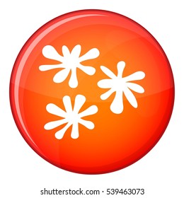 Paintball blob icon in red circle isolated on white background vector illustration