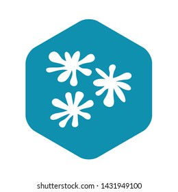 Paintball blob icon in simple style on a white background vector illustration