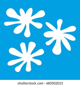 Paintball blob icon white