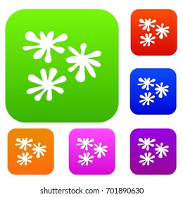 Paintball blob set icon in different colors isolated vector illustration. Premium collection