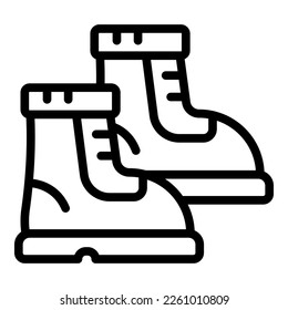 Paintball boots icon outline vector. Ball gun. Game splash
