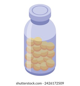 Paintball bottle icon isometric vector. Player paint. Target emblem