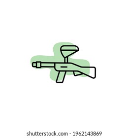 Paintball with color shadow vector icon in adventure set