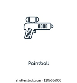 Paintball concept line icon. Linear Paintball concept outline symbol design. This simple element illustration can be used for web and mobile UI/UX.