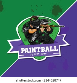 Paintball Esport Mascot Logo Design