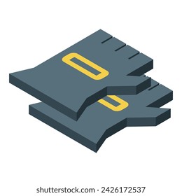 Paintball gloves icon isometric vector. Player gun. Target military