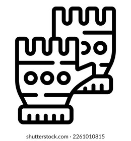Paintball gloves icon outline vector. Ball gun. Target player