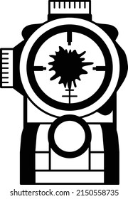 paintball gun aim Concept, Enemy Tracker Gadget vector icon design, Shooting sport symbol, extreme sports Sign, skeet shooting and trapshooting stock illustration