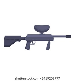 Paintball Pistole Symbol Symbol Cartoon Vektor. Vest Arena Uniform. Maskenausrüstung