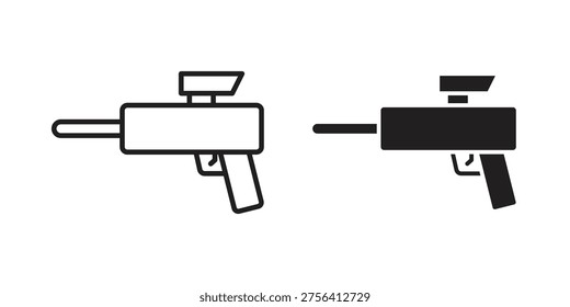 Paintball gun icon collection. Vector design pack
