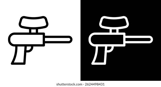 Paintball gun icon. Logotype vector set