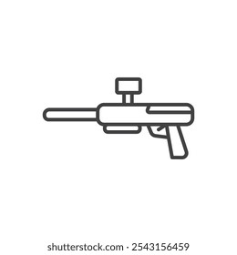 Paintball gun icon set. vector illustration.