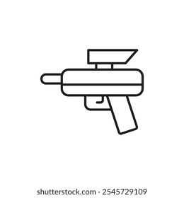 Paintball gun icon Simple thin outline