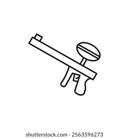Paintball gun icon Simple thin line flat symbol