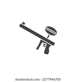 Paintball gun icon Simple thin line flat symbol