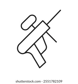 Paintball gun icon Thin isolated logo