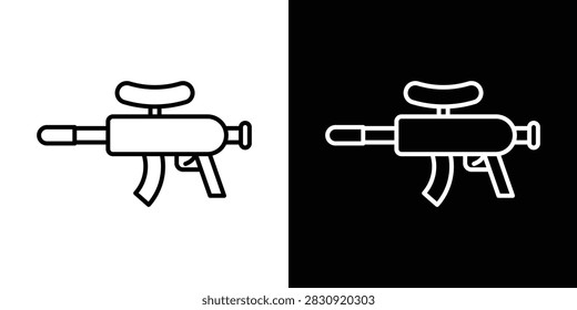 Paintball gun icon vector for app web use.