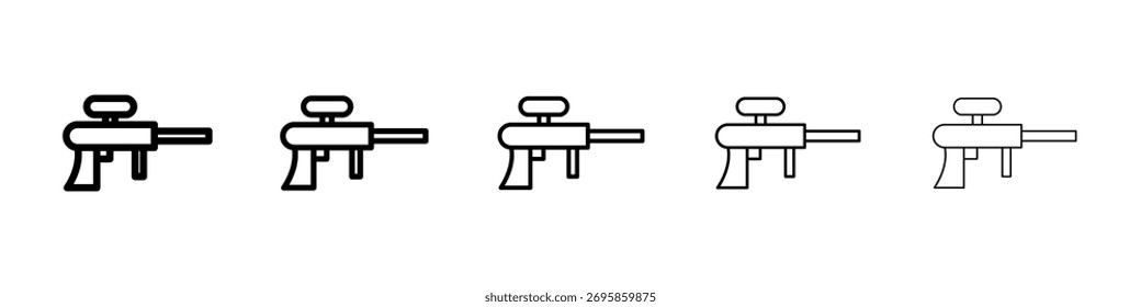 Paintball gun icon Vector Art Illustration