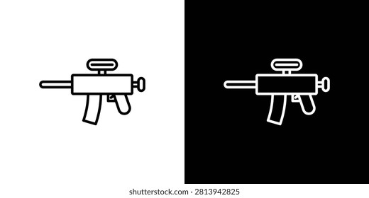 Paintball gun icon vector mark for web.