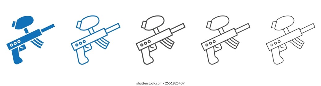 Paintball Pistole Symbol Vektor Set Sammlung für Web