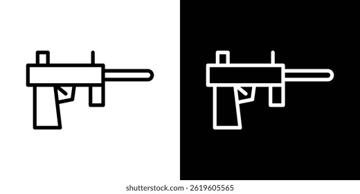 Paintball Pistole Symbol Vektorsymbol im trendigen flachen Stil