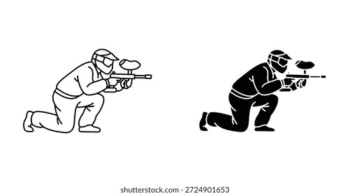 Paintball Icon Grafikdesign. Vektorsymbol-Illustrationen