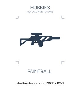 paintball icon. high quality filled paintball icon on white background. from hobbies collection flat trendy vector paintball symbol. use for web and mobile