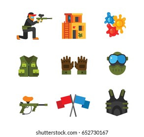 Paintball icon set