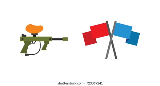 Paintball icon set