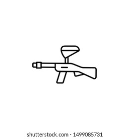Paintball icon. Simple thin line, outline vector of adventure icons for ui and ux, website or mobile application