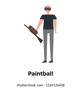 Paintball icon vector isolated on white background, Paintball transparent sign , human illustrations , human illustrations