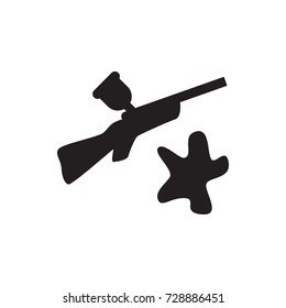 paintball icon vector isolated on white background