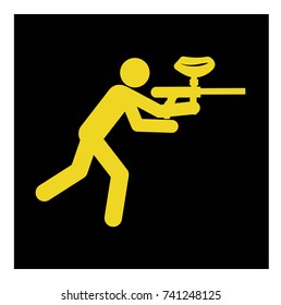 paintball icons vector