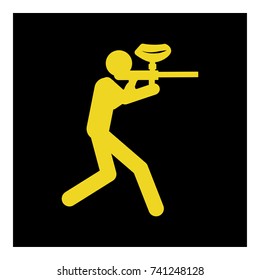 paintball icons vector