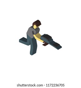 Paintball isometric left top view 3D icon