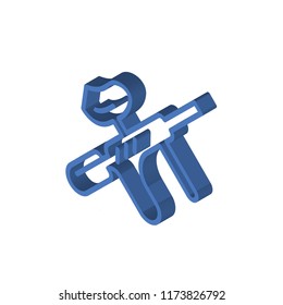 Paintball isometric left top view 3D icon