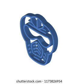 Paintball isometric left top view 3D icon