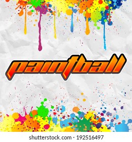 Paintball lettering - colorful banner 