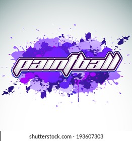 Paintball Lettering - Icon - Splatter Colorful Banner 