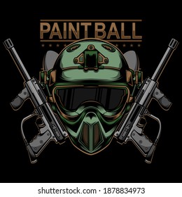 Paintball Logo Design, Vector EPS 10