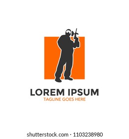 Paintball logo vector illustration