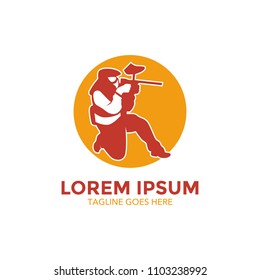 Paintball logo vector illustration