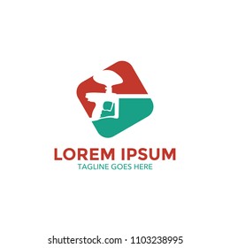 Paintball logo vector illustration