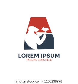 Paintball logo vector illustration