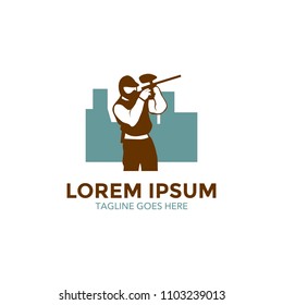 Paintball logo vector illustration