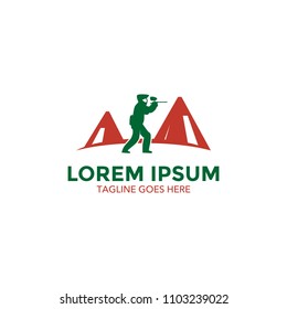 Paintball logo vector illustration