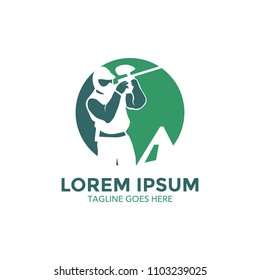 Paintball logo vector illustration