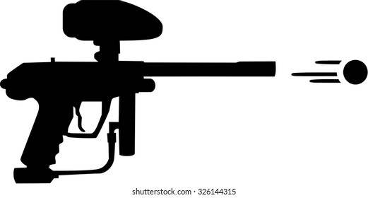 Paintball marker with flying ball