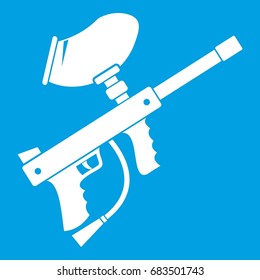Paintball marker icon white