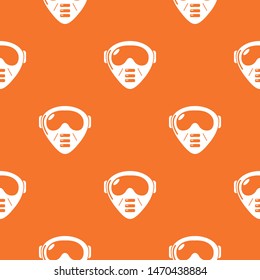Paintball mask equipment pattern vector orange for any web design best